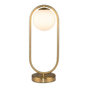 InLight Επιτραπέζιο φωτιστικό σε χρυσαφί χρώμα και λευκή οπαλίνα 1XG9 D:40cm (3017-GL)