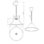 Κρεμαστό Φωτιστικό Trio Lighting   E27 Νίκελ Ματ Μεταλλικό    301700107