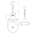 Κρεμαστό Φωτιστικό Trio Lighting   E27 Ορείχαλκος Ματ Μεταλλικό    301700108