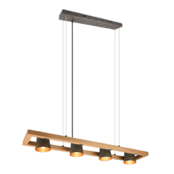 Κρεμαστό Φωτιστικό Trio Lighting 4xE14   Νίκελ Αντικέ Μεταλλικό    – 301900467