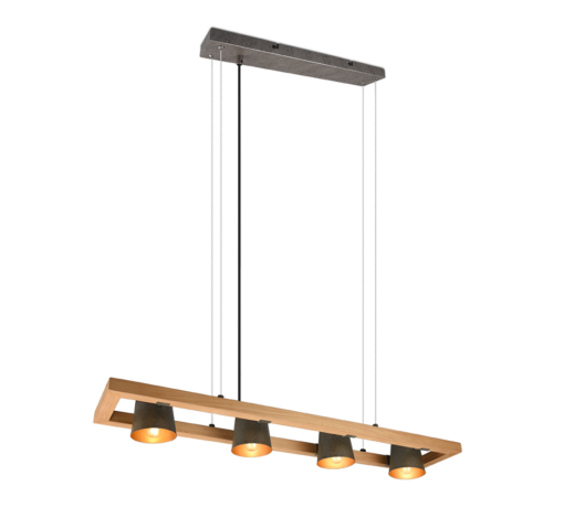 Κρεμαστό Φωτιστικό Trio Lighting 4xE14   Νίκελ Αντικέ Μεταλλικό    – 301900467