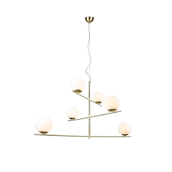 Κρεμαστό Φωτιστικό Trio Lighting PURE 6x E14 Ορείχαλκος Ματ Μεταλλικό, Περιστρεφόμενο – 302000608