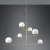 Κρεμαστό Φωτιστικό Trio Lighting PURE 6x E14 Ορείχαλκος Ματ Μεταλλικό, Περιστρεφόμενο – 302000608