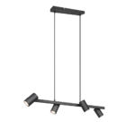 Κρεμαστό Φωτιστικό Trio Lighting MARLEY  4x GU10 Μαύρο Ματ Μεταλλικό   – 302400432