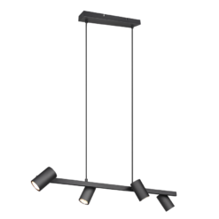 Κρεμαστό Φωτιστικό Trio Lighting MARLEY  4x GU10 Μαύρο Ματ Μεταλλικό   – 302400432