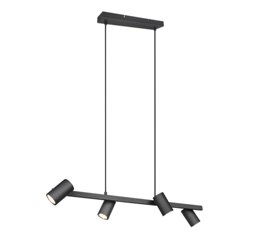 Κρεμαστό Φωτιστικό Trio Lighting MARLEY 4x GU10 Μαύρο Ματ Μεταλλικό – 302400432