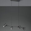 Κρεμαστό Φωτιστικό Trio Lighting MARLEY  4x GU10 Μαύρο Ματ Μεταλλικό   – 302400432