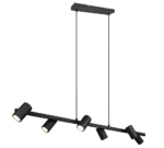 Κρεμαστό Φωτιστικό Trio Lighting MARLEY  6x GU10 Μαύρο Ματ Μεταλλικό   – 302400632