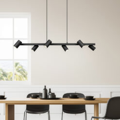Κρεμαστό Φωτιστικό Trio Lighting MARLEY  6x GU10 Μαύρο Ματ Μεταλλικό   – 302400632