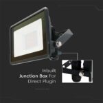 Wi-Fi Smart LED Προβολέας 10W V-TAC Μαύρος 725lm RGB+W Dimmable CCT IP65  – 3006