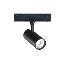 IDEAL LUX Φωτιστικό Σποτ Τριφασικής Ράγας 4 Καλωδίων FOX LED 8W 3000K Μαύρου Χρώματος – 302539