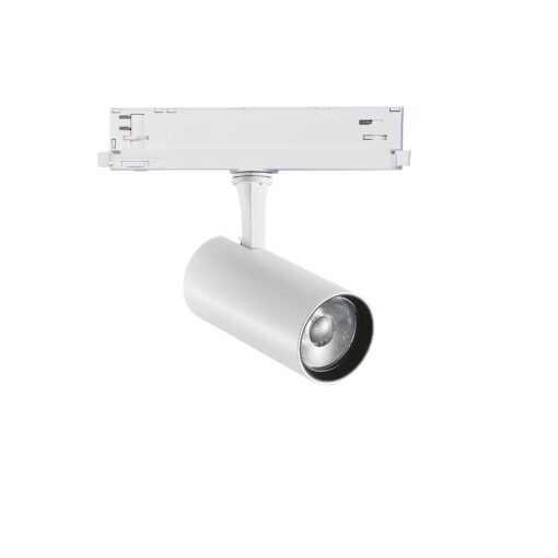IDEAL LUX Φωτιστικό Σποτ Τριφασικής Ράγας 4 Καλωδίων FOX 15W 3000K Λευκού Χρώματος – 302560