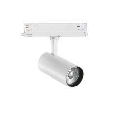 IDEAL LUX Φωτιστικό Σποτ Τριφασικής Ράγας 4 Καλωδίων FOX LED 25W 3000K Λευκού Χρώματος – 302607