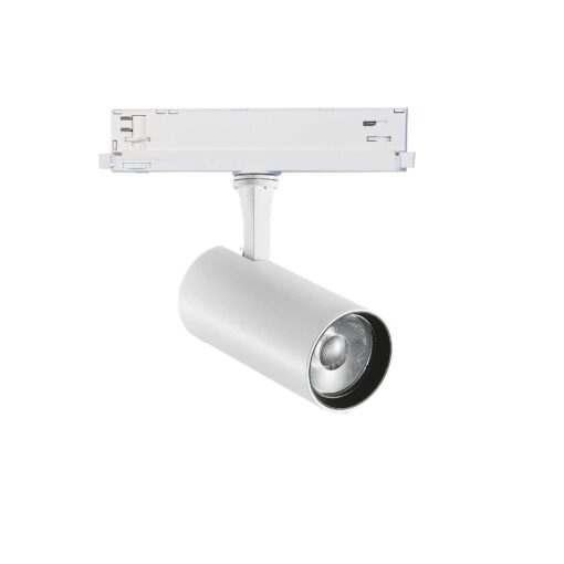 IDEAL LUX Φωτιστικό Σποτ Τριφασικής Ράγας 4 Καλωδίων FOX LED 25W 3000K Λευκού Χρώματος – 302621
