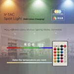 LED Λάμπα G45 E27 4.8W V-TAC  με Τηλεχειριστήριο 180° 470lm RGB+3000K – 3028