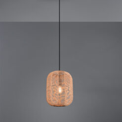 Κρεμαστό Φωτιστικό Trio Lighting   E27 Καφέ Sisal   303000132