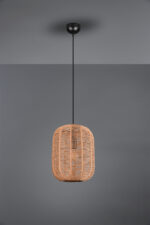 Κρεμαστό Φωτιστικό Trio Lighting   E27 Καφέ Sisal   303090132