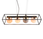 Φωτιστικό Οροφής Trio Lighting 4xE27 Μαύρου Χρώματος – 303100417