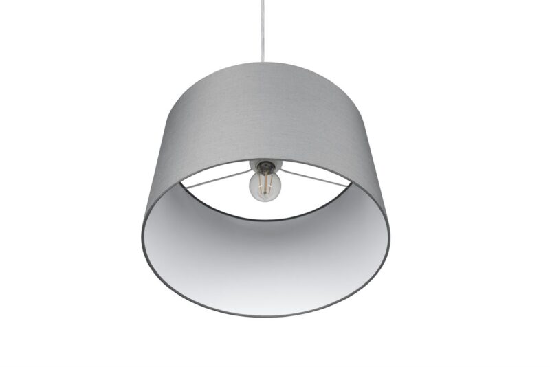 Κρεμαστό Φωτιστικό Νίκελ Ματ & Γκρι Αμπαζούρ HOTEL 1xE27 Φ40 Trio Lighting – 303300111