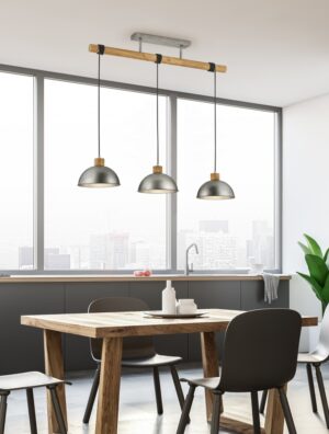 Κρεμαστό Φωτιστικό Trio Lighting   E27 Νίκελ Αντικέ Μεταλλικό    303400367