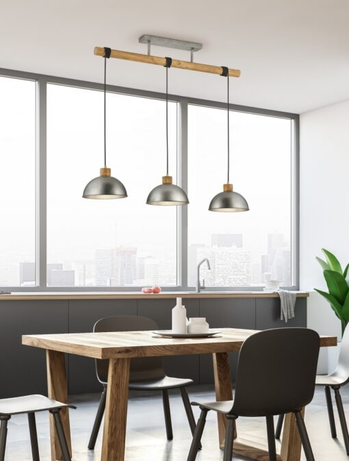 Κρεμαστό Φωτιστικό Trio Lighting   E27 Νίκελ Αντικέ Μεταλλικό    303400367