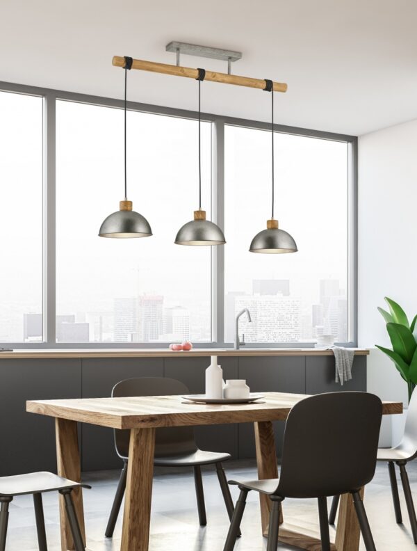 Κρεμαστό Φωτιστικό Trio Lighting   E27 Νίκελ Αντικέ Μεταλλικό    303400367