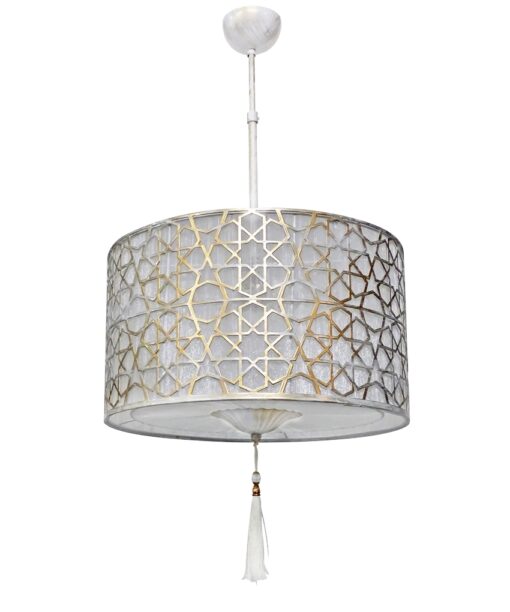 Κρεμαστό Φωτιστικό 3xΕ/27 CASABLANCA 1L WHITE-BRONZE Heronia – 14-0285