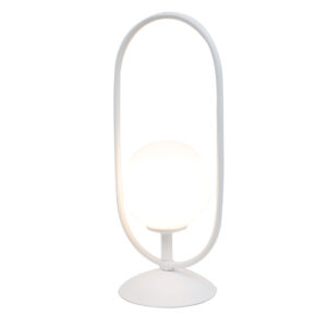 InLight Επιτραπέζιο φωτιστικό σε λευκή απόχρωση και λευκή οπαλίνα 1XG9 D:40cm (3041-WH)