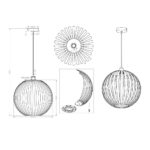 Κρεμαστό Φωτιστικό Trio Lighting   E27 Χρώμιο Ακρυλικό    304100106