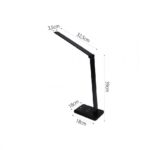 InLight Επιτραπέζιο φωτιστικό LED 7W 3CCT (by touch) σε μαύρο χρώμα D:39cm (3045-BL)