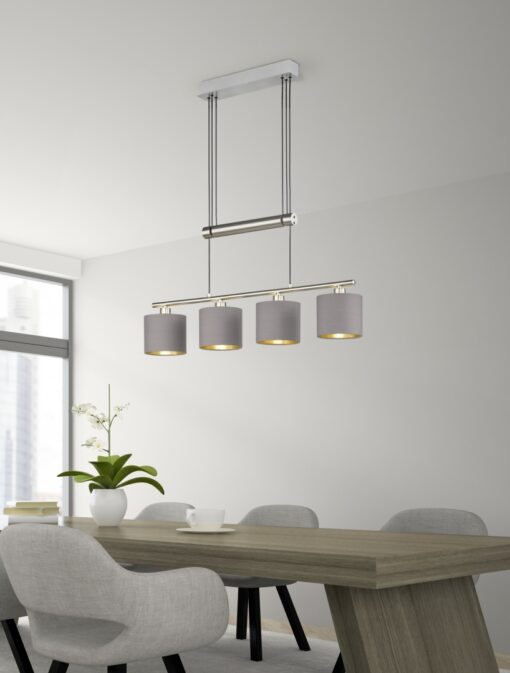 Κρεμαστό Φωτιστικό Trio Lighting   E14 Νίκελ Ματ Μεταλλικό    305400441