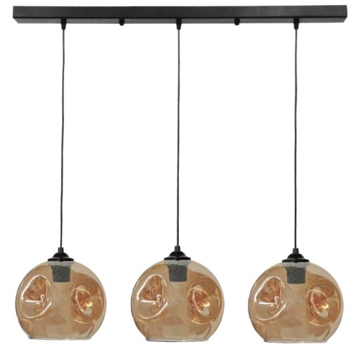 Κρεμαστό φωτιστικό 2φωτο μελί-μαύρο POP RAGA  Heronia – 02-0397