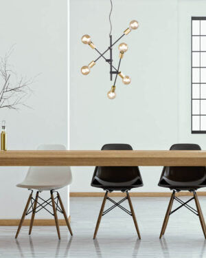 Κρεμαστό Φωτιστικό Trio Lighting   E27 Μαύρο Ματ Μεταλλικό    306700632