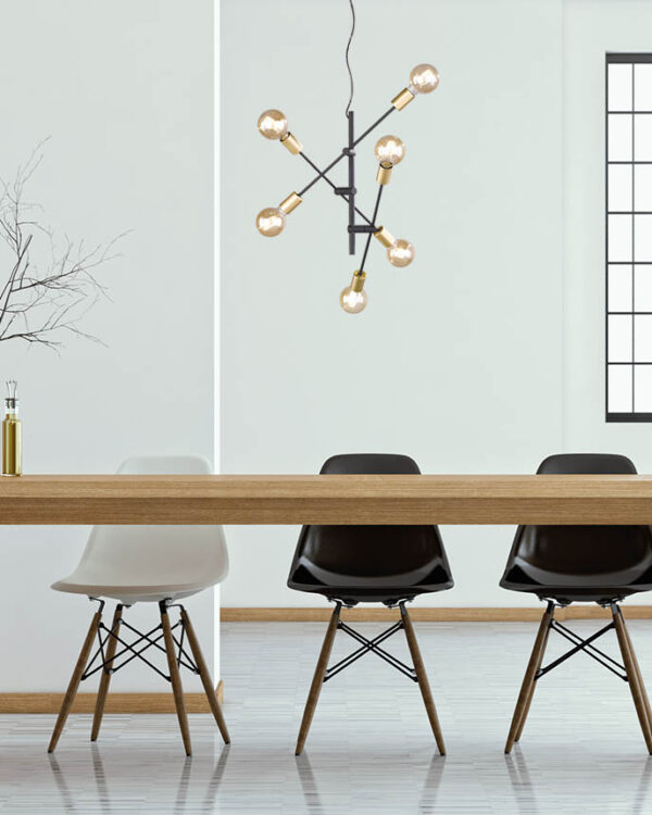 Κρεμαστό Φωτιστικό Trio Lighting   E27 Μαύρο Ματ Μεταλλικό    306700632