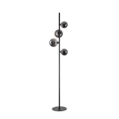 IDEAL LUX Φωτιστικό Δαπέδου PERLAGE 4xG9 Μαύρου Χρώματος – 306988