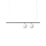 IDEAL LUX Κρεμαστό Φωτιστικό PERLINE 2xG9 Μαύρου Χρώματος  – 306995