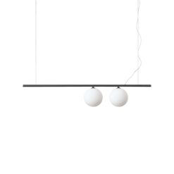 IDEAL LUX Κρεμαστό Φωτιστικό PERLINE 2xG9 Μαύρου Χρώματος  – 306995
