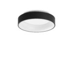 IDEAL LUX Φωτιστικό Οροφής LED 30W ZIGGY PL D45 Μαύρο 3000Κ Θερμό  – 307206
