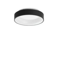 IDEAL LUX Φωτιστικό Οροφής LED 30W ZIGGY PL D45 Μαύρο 3000Κ Θερμό  – 307206