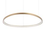 IDEAL LUX Κρεμαστό Φωτιστικό  GEMINI LED 80W 3000K Χρυσού Χρώματος – 307701