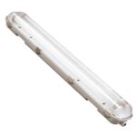 ΦΩΤΙΣΤΙΚΟ ΣΤΕΓΑΝΟ ΓΙΑ LED TUBE ME INOX CLIPS 2×0.60m EUROLAMP 147-56063
