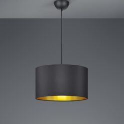 Κρεμαστό Φωτιστικό Trio Lighting   E27 Μαύρο Ματ Υφασμάτινο    308200179