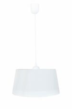 Μονόφωτο πλαστικό Λευκό Φ35cm DRUM 1L  Heronia – 35-0078