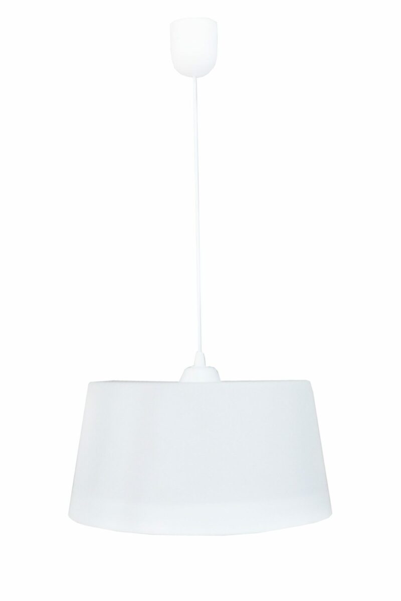 Μονόφωτο πλαστικό Λευκό Φ35cm DRUM 1L  Heronia – 35-0078