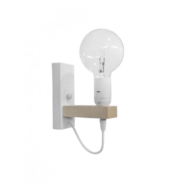 E/27AP FLAT WHITE ΑΠΛΙΚΑ ΞΥΛΙΝΗ ΝΤΟΥΙ Ε/27 Heronia – 31-1311