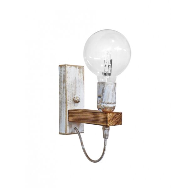 E/27AP FLAT WHITE-BRONZE ΑΠΛΙΚΑ ΞΥΛΙΝΗ ΝΤΟΥΙ Ε/27 Heronia – 31-1313