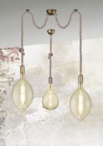 Κρεμαστό Φωτιστικό Trio Lighting   E27 Αντικέ Ορείχαλκος Μεταλλικό    310100104