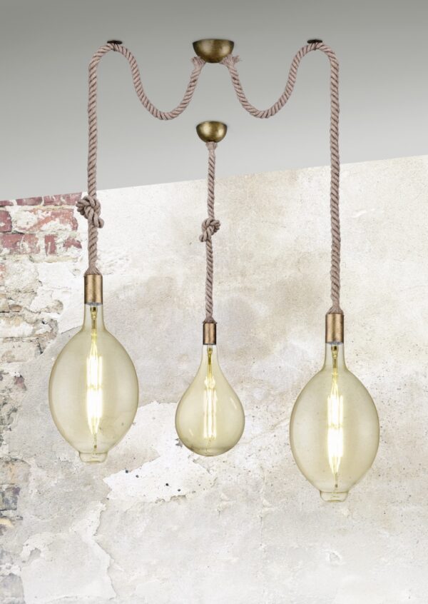 Κρεμαστό Φωτιστικό Trio Lighting   E27 Αντικέ Ορείχαλκος Μεταλλικό    310100104