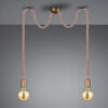 Κρεμαστό Φωτιστικό Trio Lighting   E27 Αντικέ Ορείχαλκος Μεταλλικό    310100204