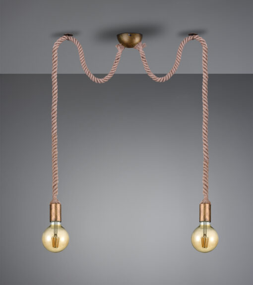Κρεμαστό Φωτιστικό Trio Lighting   E27 Αντικέ Ορείχαλκος Μεταλλικό    310100204